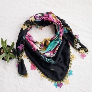 Exotic Handmade Needle Lace Scarf
